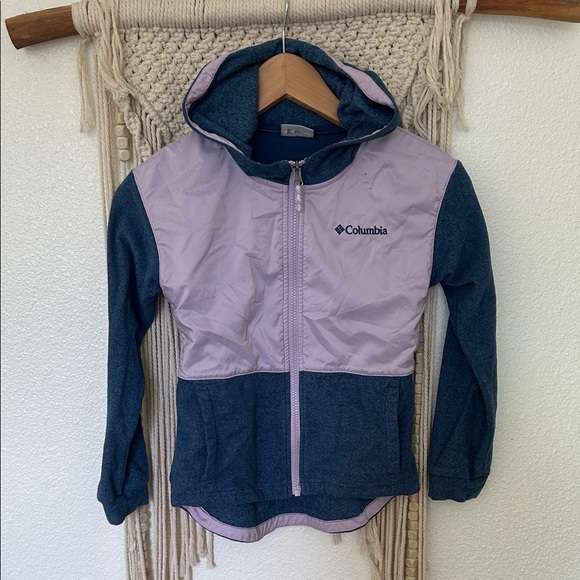 Columbia Purple and Blue Hooded Jacket kids 10/12 - Picture 1 of 2